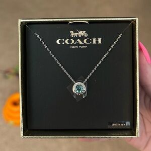 COACH circle pendant necklace